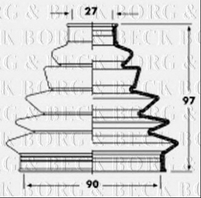 BORG & BECK bcb2356 -  Пыльник, приводной вал